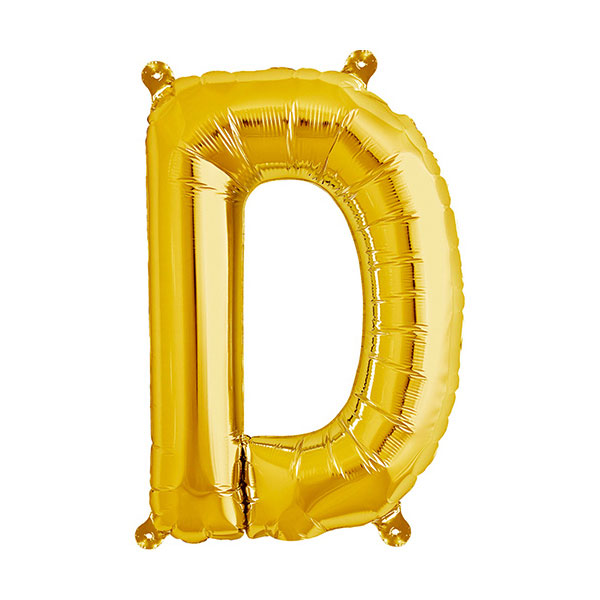 16 gold letter shop balloons
