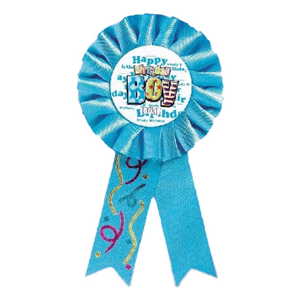 Birthday Boy Today Rosette Badge Blue The Balloon Shop